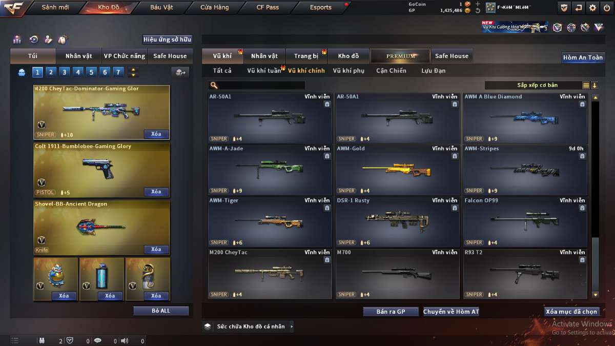 shop acc cf uy tin gia re